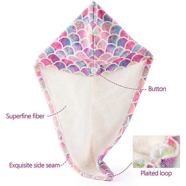 Fast Dry Microfibre Hair Towel Drying Turban Bath Head Wrap Hat Spa Cap AU Stock