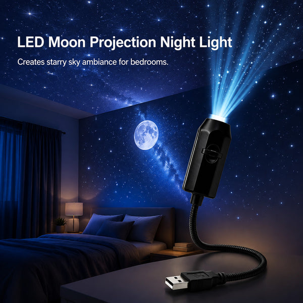 Plug and Play HD Star Projector Halloween Christmas Projector USB 360° Rotating