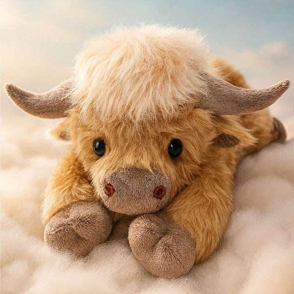 Highland Cow Plush Toy Soft Stuffed Animal Weighted Plush 25CM 45CM 55CM