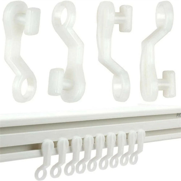 Curtain Track Gliders Extendable Universal Slider Runners Rail Hooks