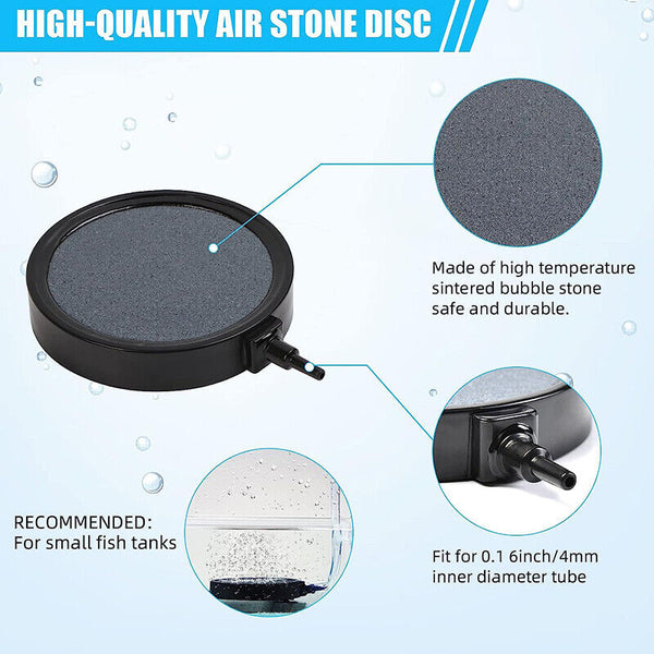 10/13cm Air Bubble Disk Stone Aquarium Aerator Fish Tank Pump Hydroponics Oxygen