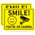 4pcs “Smile You’re on Camera” Metal Sign | Security Warning CCTV Wall Signs