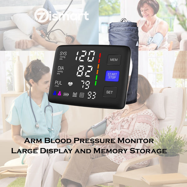 For Home Blood Pressure Monitor Heart Rate BP Machine Sphygmomanometer Upper Arm