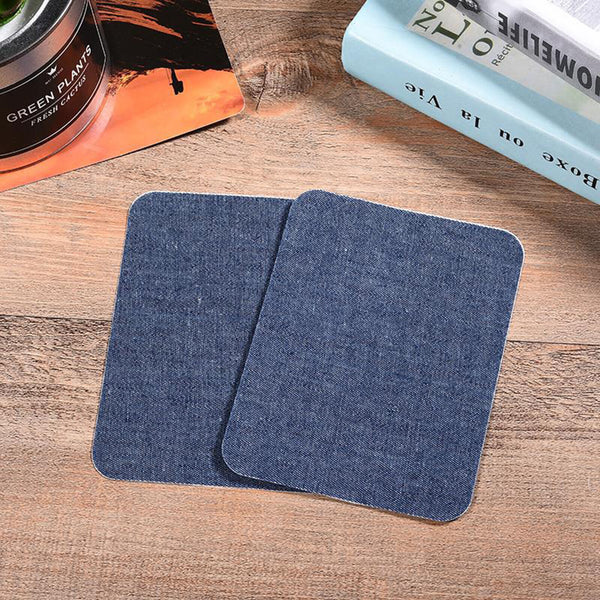 24x Assorted Iron On Denim Fabric Mending Patches Repair Kits For Denim Jeans AU