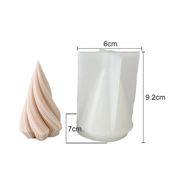 2X Silicone Candle Moulds DIY Soy Soap 3D Aromatherapy Candles Wax Plaster Mold