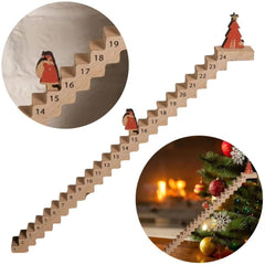 Wooden Advent Calendar – Reusable Christmas Countdown, Santa Stairs, Village or Star