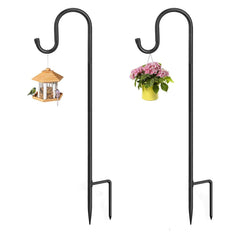 Shepherd Hook 120cm - Garden Plant Hanger and Bird Feeder Hooks, 2 or 4 Pack