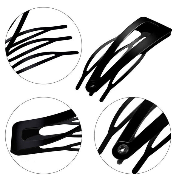 UP 30X Double-grip Hair Clips Metal Snap Barrettes Hair Styling Tool Women Girls