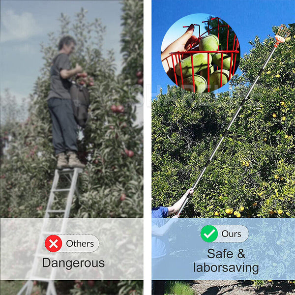 Red Horticultural Convenient Labor saving Fruit Picker Tool Apple Picking Garden