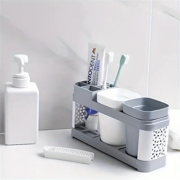 Multifunctional Toothbrush Holder Handfree Automatic Toothpaste Dispenser Set AU