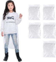 30PCS Kids Disposable Rain Poncho Waterproof Lightweight Rain Coats