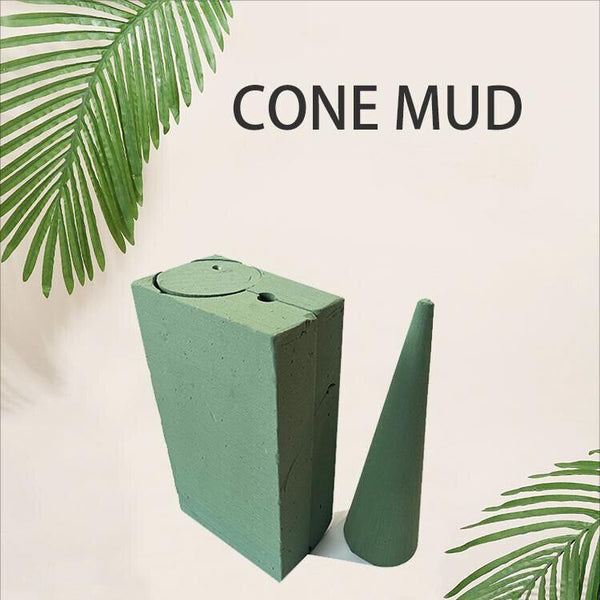 5pcs Cone-Shaped Flower Mud Easy Decorate And Decorate Christmas Floral Ornament