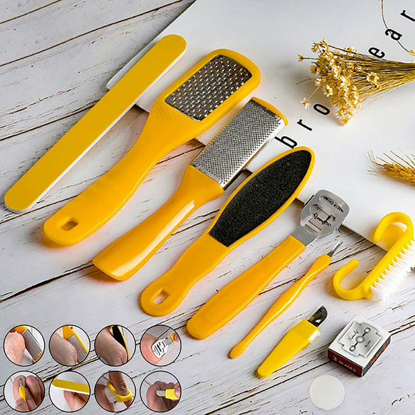 8/10X  Manicure Foot Rasp File Hard Dead Skin Remover Pedicure Peeling Tools Kit