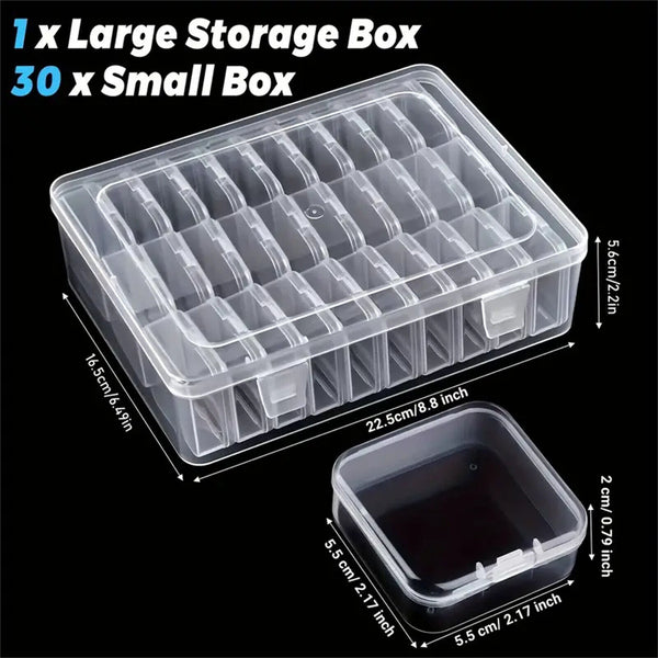 Clear Small Bead Organizers Plastic Storage Cases Jewelry Containers Craft Boxes
