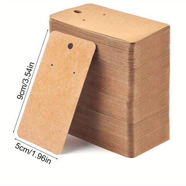 300PCS Kraft Paper Earring Cards Jewelry Display Holder Tags