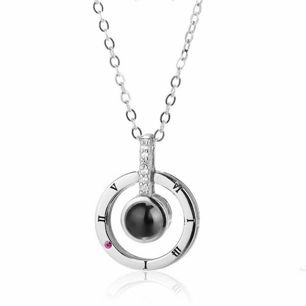 2pcs I LOVE YOU in 100 languages Pendant Necklace For Memory of LOVE Xmas Gift