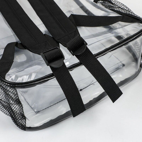 Transparent Backpack Bag Clear PVC Travel Shoulder Bag School Bag Strap Book Bag