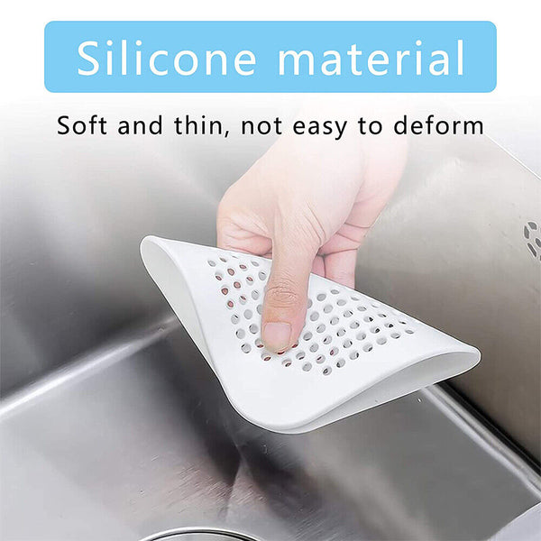 Square Drain Cover for Shower Drain Hair Catcher Flat Silicone Plug for Bath