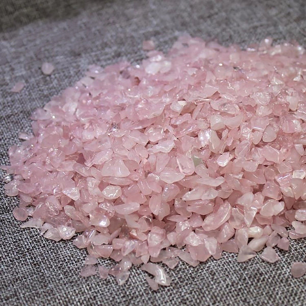 Rose Quartz Mini Crystal Chips Pink Gemstone Polished Stones Bulk Deco