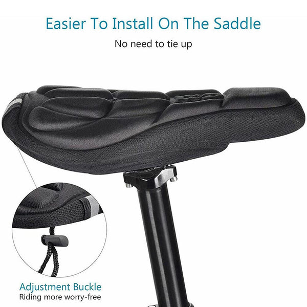 2pcs Bike Seat Cover Cushion | Thick EVA Sponge Bicycle Saddle Comfort Pad