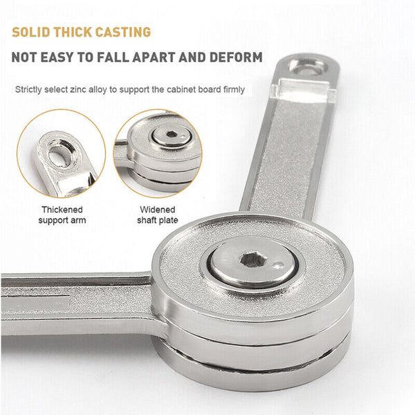 2 Set Lid Strut Box Flap Stay Safe Door Wardrobe Support Open/Close Hinge Soft