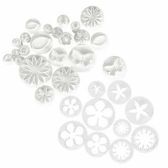 66pcs Sugarcraft Fondant Flower Mold Set | Cake Decorating Embossing Tools Kit