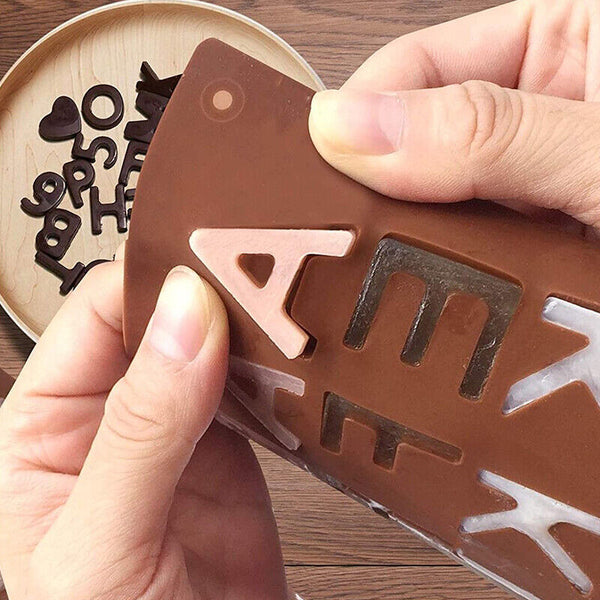 Happy Birthday Alphabet Number Silicone Mold Chocolate Cake Ice Jelly Tray Mould