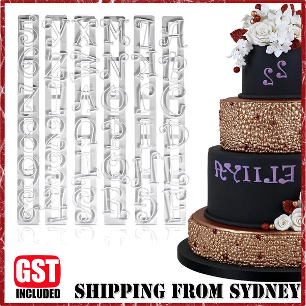 30PCS Alphabet Number Letter Cake Decorating Mold Fondant Icing Cutter Mould Set