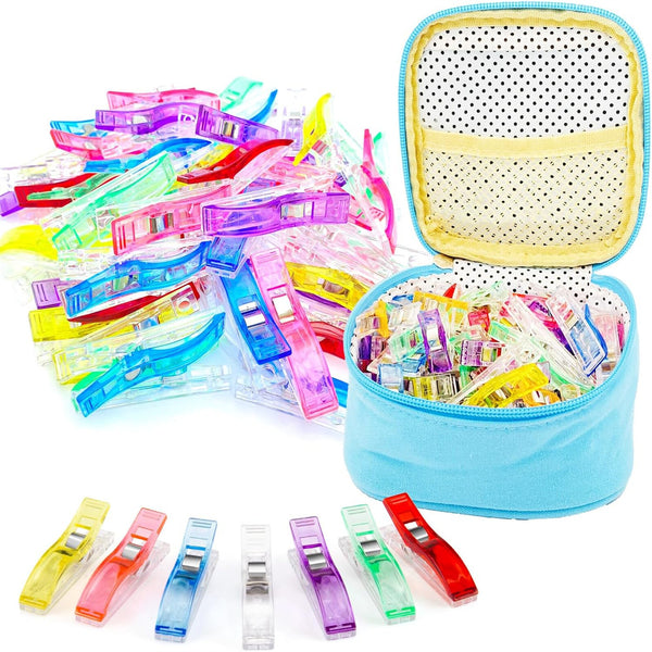 300pcs Sewing Wonder Clips 56mm | Fabric Quilting Crochet Knitting Craft Clips