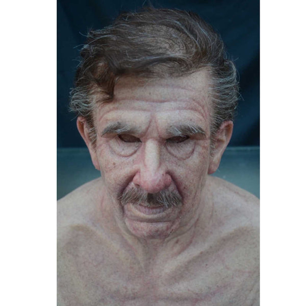 Bald Old Man Wrinkle Mask Latex Halloween Party Cosplay Disguise Face Mask Props