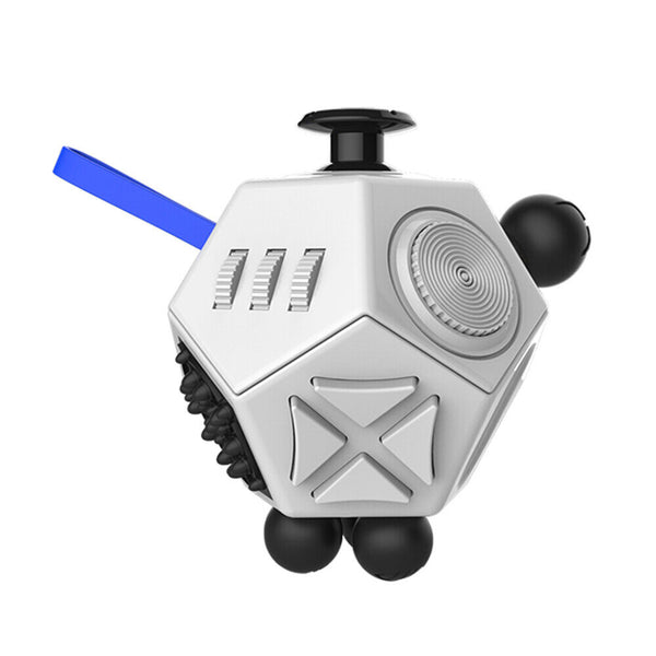 12 Sided Cube Desk Puzzle Toy Stress Relief Fidget Gift Focus Adults Fun Kids