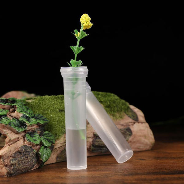 Plant Flower Tubes Plastic Nutrition Water Tube Vials Cap Decor Tubes