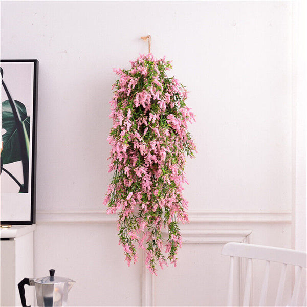 4PCS Hanging Artificial Plants Fake Lavender Home Porch Decor Party Vine Flower