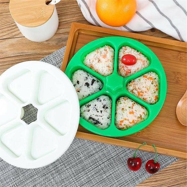 2Pack 6-Holes Sushi Mold Onigiri Rice Ball Bento Press Maker Mold Mould Kitchen