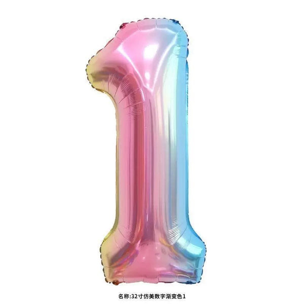K-pop theme birthday balloon set with number 2 display