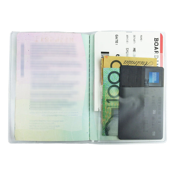 Passport Cover Protector Travel Clear Holder Organiser Wallet Matte Transparent