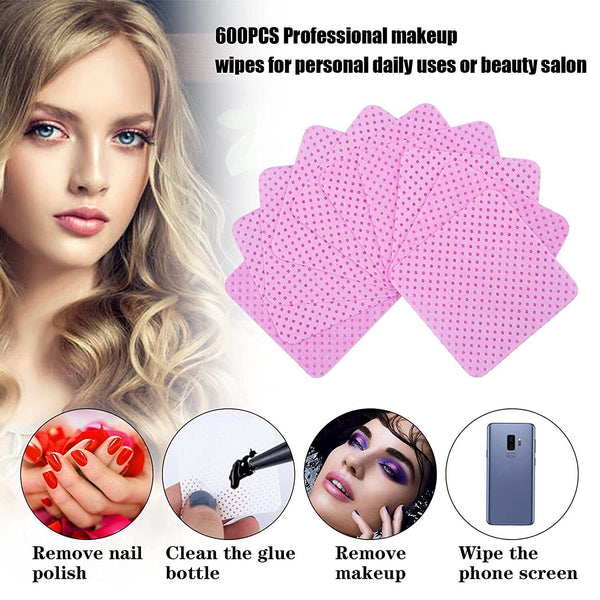 1000PCS Lint Free Wipes Nail Polish Remover Pad Manicure Pedicure Cleaning Tool