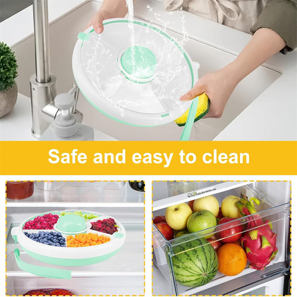 Rotating Snack Container Kids Snack Spinner Storage Box with Lid