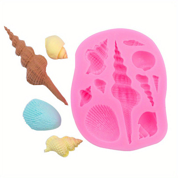 Ocean Sea Shell Silicone Fondant Mould Cake Sugar Craft Icing Baking Mold