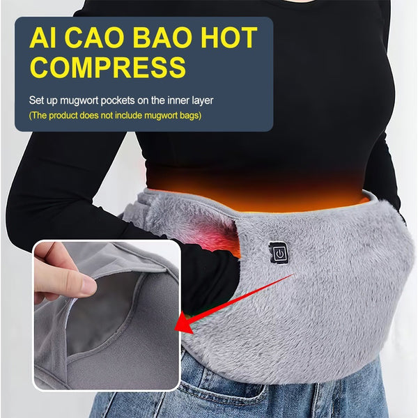 Heat Pad Belt Cramps Waist Electric Heating Menstrual USB For Period Pain Relief