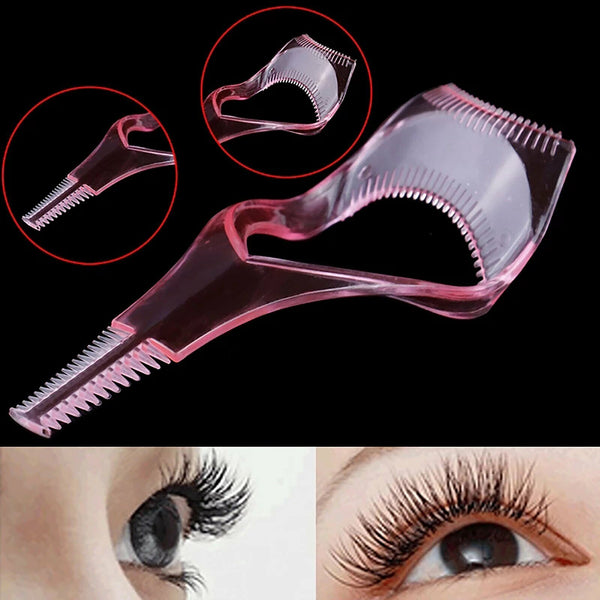 3In1 Eyelash Mascara Guard Makeup Cosmetic Lash Applicator Brow Comb Guide Tool