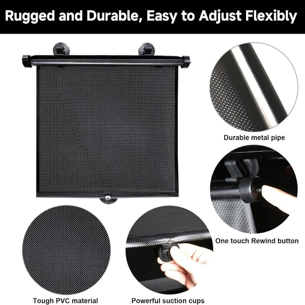 Retractable Car Side Window Sun Shade – Roller Blind Sunshade