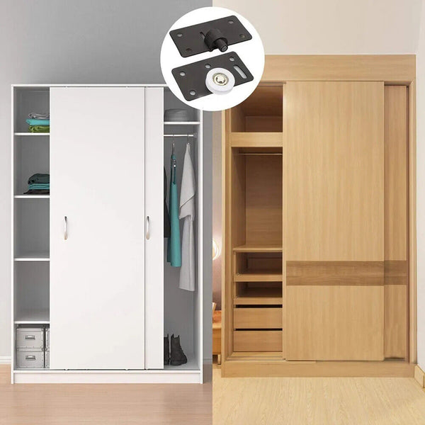 2sets Concave Wear Resistant Sliding Door Roller Closet Wardrobe Nylon Wheel