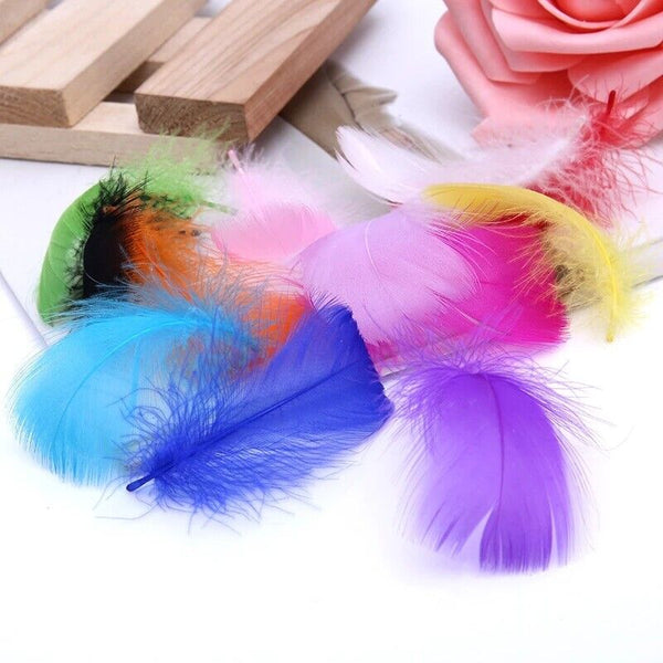BULK 200pcs Goose feathers 6-12cm 11 Colour Choice Millinery DIY Wedding Craft