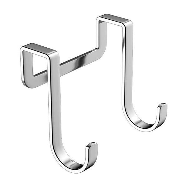 10 Pack Over Cabinet Door Hooks – Stainless Steel Double Hooks for Drawer, Closet, Fence and Storage