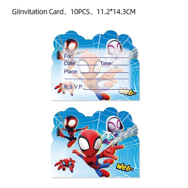 Spiderman And His Amazing Friends Tableware Party Supplies Birthday Decoration