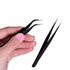 6PCS Eyelash Tweezers Eye Lash Clip Remover Tool False Extension Curved Pointed