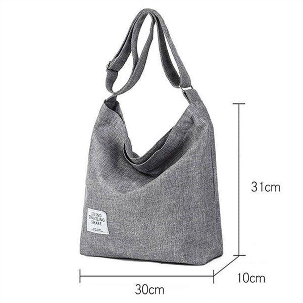 2PCS Women's Canvas Shoulder Bag Set – Large Everyday Tote Bags