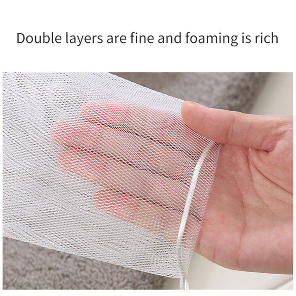 Soap Bubble Mesh Bags Exfoliating Foaming Soap Cleaning Bath Saver Bags