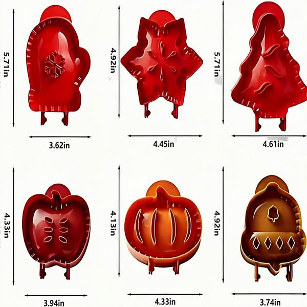 Holiday Mini Pie Molds Hand Pie Maker Christmas Pastry Baking Moulds Set